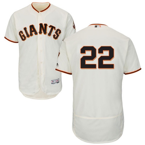 Giants #22 Will Clark Cream Flexbase Authentic Collection Stitched MLB Jersey
